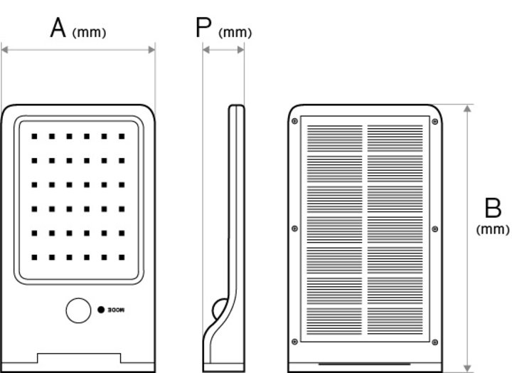 Aplique led solar c/sensor 3W 6000K branco
