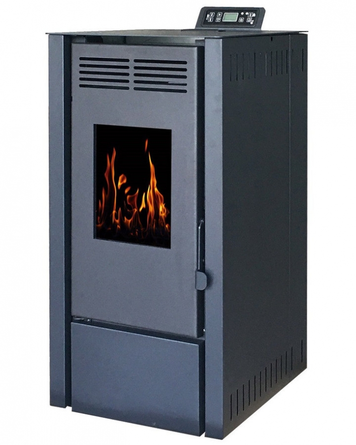 Salamandra a pellets 8KW preta