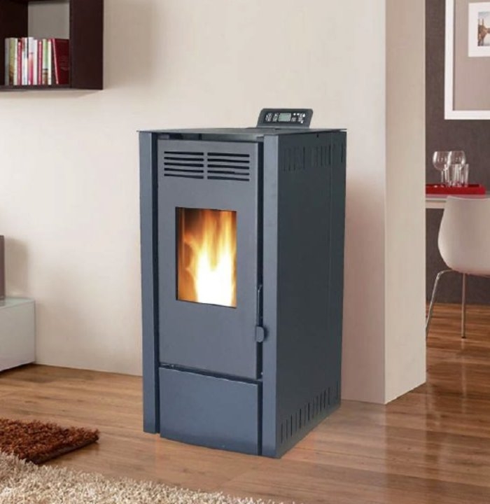 Salamandra a pellets 8KW preta