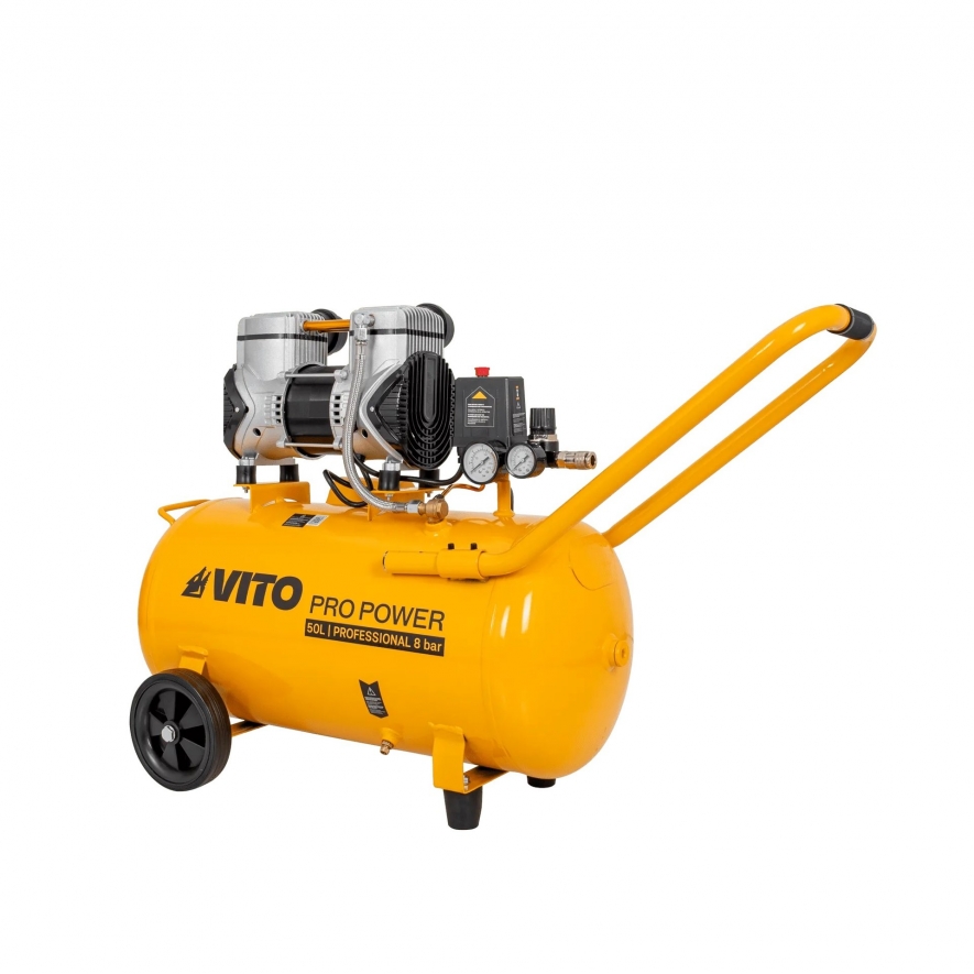 Compressor sem leo silencioso 50lt 8 bar 2.0CV