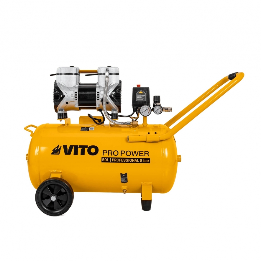 Compressor sem leo silencioso 50lt 8 bar 2.0CV