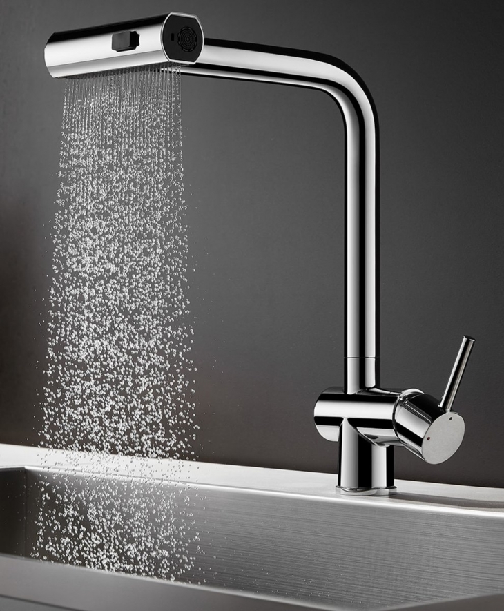 Monocomando de cozinha | Rain | Gun Metal